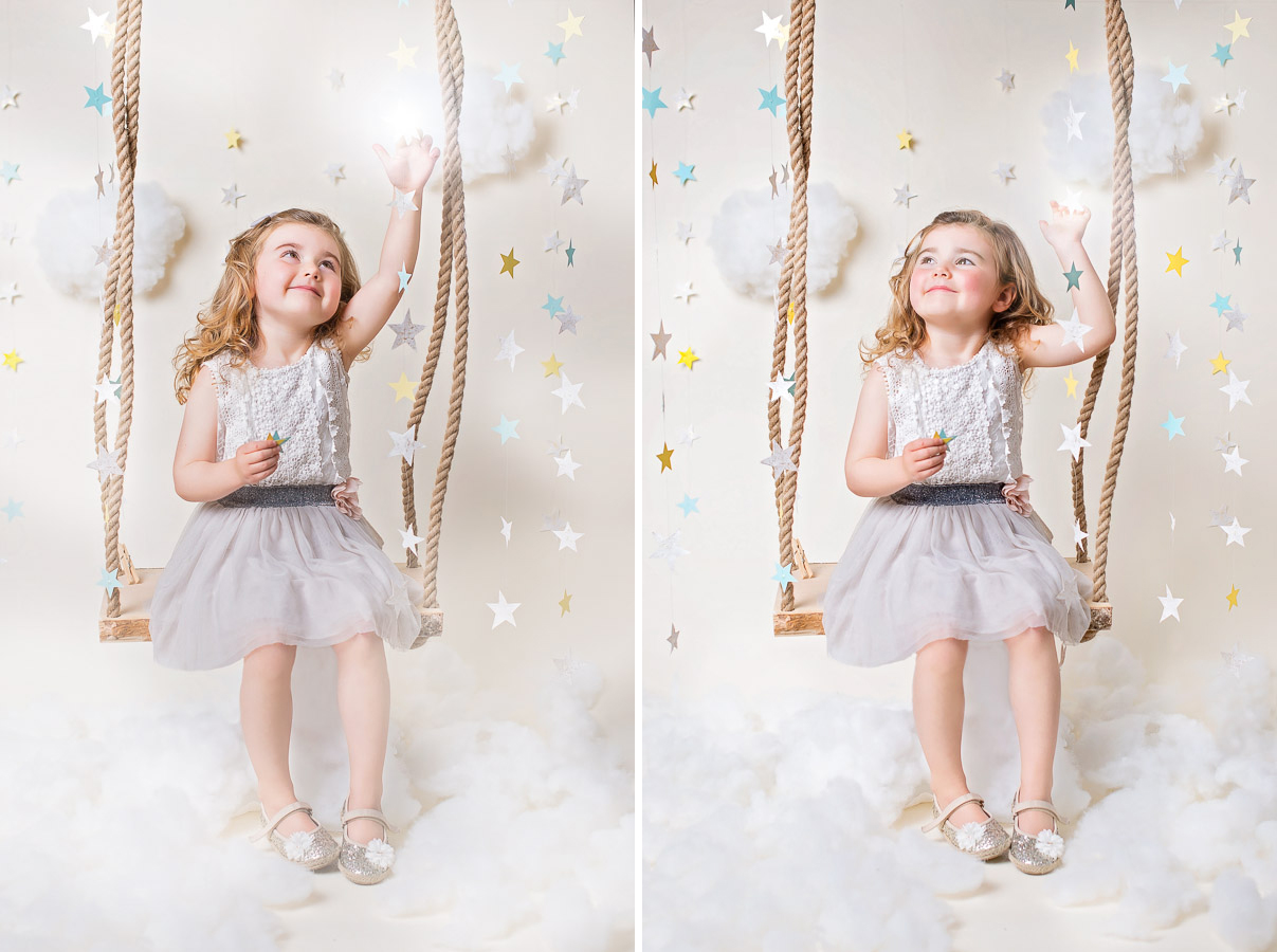 children photography stars and cloud set up